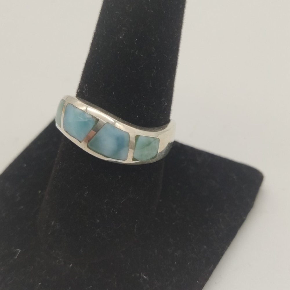 Larimar Silver Ring - image 3